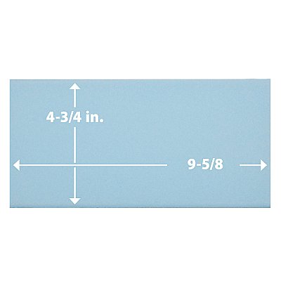 Piscina Brick Matte Light Blue 4-3/4" x 9-5/8" Porcelain Floor and Wall Tile - 34 Tiles Per Case - 11.22 Square Feet