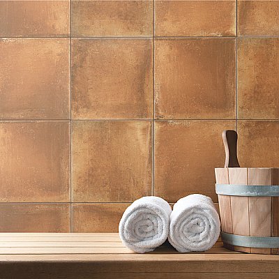 Rustic Cotto 13"x 13" Porcelain Tile - Brown & Tan - Per Case- 14.60 Square Feet