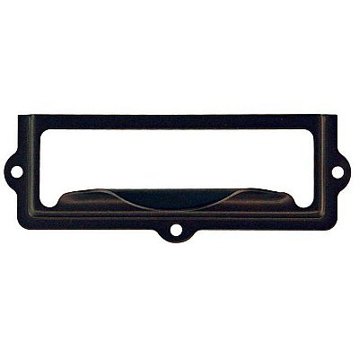 File Cabinet Card Holder with Pull - Oil Rubbed Bronze
