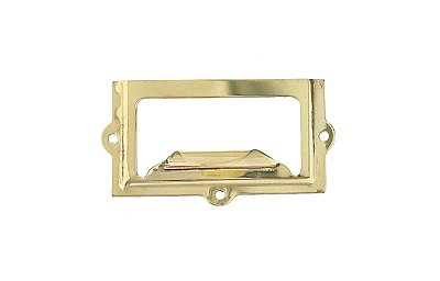 Brass File Card Holder with Pull