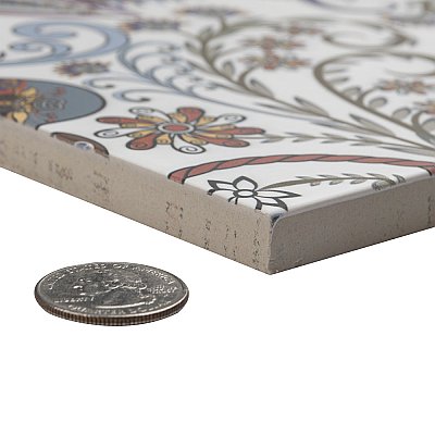 Imagine Tapestry Paisley 19-3/8" x 19-3/8" Porcelain Floor & Wall Tile - Sold Per Case of 4 - 10.56 Sq. Ft.