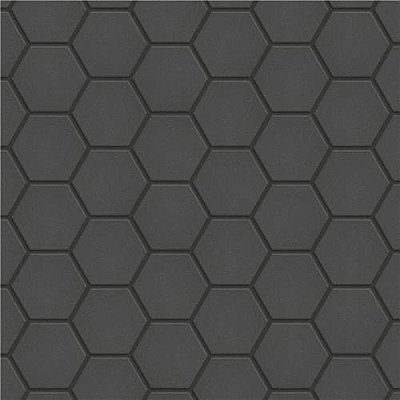 Gotham 2" Hex Unglazed Porcelain Tile - Black - Per Case of 10 Sheets - 9.96 Square Feet