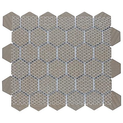Gotham 2" Hex Unglazed Porcelain Tile - Off White - Per Case of 10 Sheets - 9.96 Square Feet