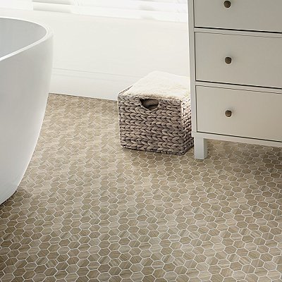 Llama 2" Hex Matte Noce 11-1/8 in. x 12-5/8 in. Porcelain Mosaic Tile - 10 Tiles Per Case - 10.0 Square Feet