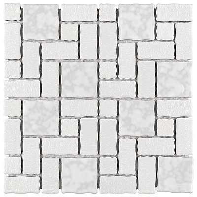 Academy White 11-7/8" x 11-7/8" Porcelain Mosaic Tile -10 Sheets Per Case -10 Sq. Ft.