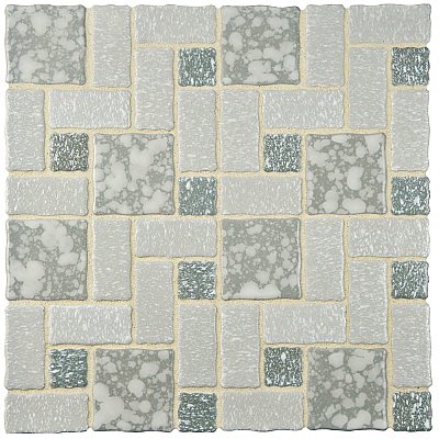Academy Grey 11-7/8" x 11-7/8" Porcelain Mosaic Tile -10 Sheets Per Case -10 Sq. Ft.