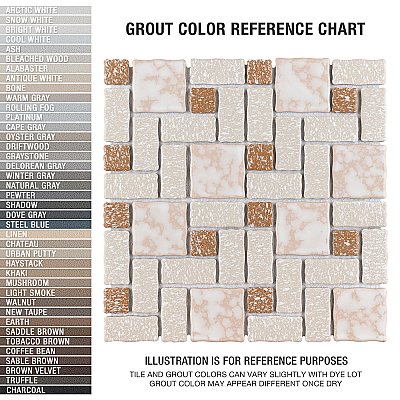 Academy Beige 11-7/8" x 11-7/8" Porcelain Mosaic Tile -10 Sheets Per Case -10 Sq. Ft.