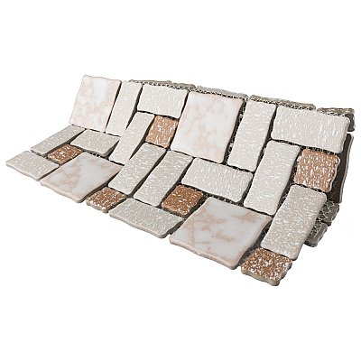 Academy Beige 11-7/8" x 11-7/8" Porcelain Mosaic Tile -10 Sheets Per Case -10 Sq. Ft.
