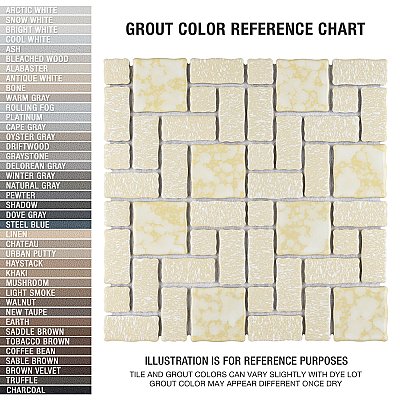 Academy Gold 11-7/8" x 11-7/8" Porcelain Mosaic Tile -10 Sheets Per Case -10 Sq. Ft.