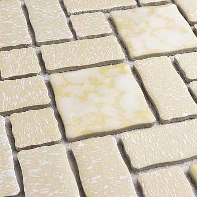 Academy Gold 11-7/8" x 11-7/8" Porcelain Mosaic Tile -10 Sheets Per Case -10 Sq. Ft.