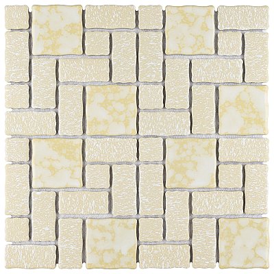 Academy Gold 11-7/8" x 11-7/8" Porcelain Mosaic Tile -10 Sheets Per Case -10 Sq. Ft.