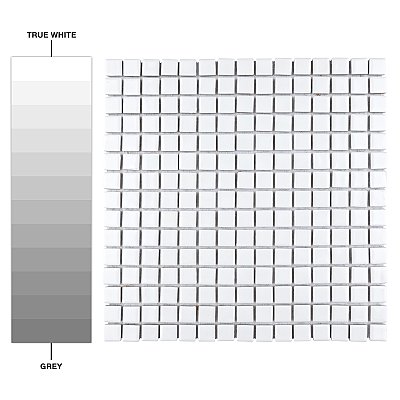 Hudson Edge White 12-1/4" x 12-1/4" Porcelain Mosaic Tile -10 Sheets Per Case -10.6 Sq. Ft.