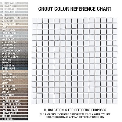 Hudson Edge White 12-1/4" x 12-1/4" Porcelain Mosaic Tile -10 Sheets Per Case -10.6 Sq. Ft.