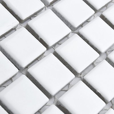 Hudson Edge White 12-1/4" x 12-1/4" Porcelain Mosaic Tile -10 Sheets Per Case -10.6 Sq. Ft.