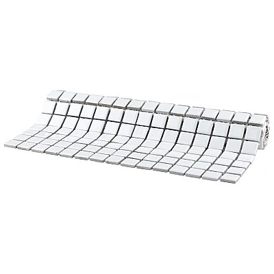 Hudson Edge White 12-1/4" x 12-1/4" Porcelain Mosaic Tile -10 Sheets Per Case -10.6 Sq. Ft.