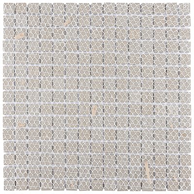 Hudson Edge White 12-1/4" x 12-1/4" Porcelain Mosaic Tile -10 Sheets Per Case -10.6 Sq. Ft.