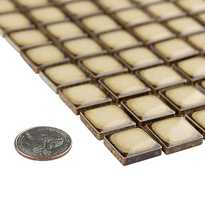 Hudson Edge Caffe 12-1/4" x 12-1/4" Porcelain Mosaic Tile -10 Sheets Per Case -10.6 Sq. Ft.