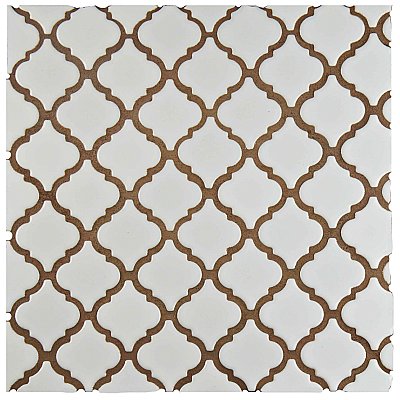 Hudson Tangier Glossy White 12-3/8" x 12-3/8" Porcelain Mosaic Tile -10 Sheets Per Case -11 Sq. Ft.