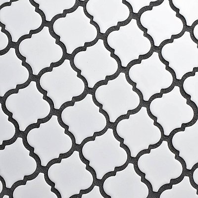 Hudson Tangier Glossy White 12-3/8" x 12-3/8" Porcelain Mosaic Tile -10 Sheets Per Case -11 Sq. Ft.