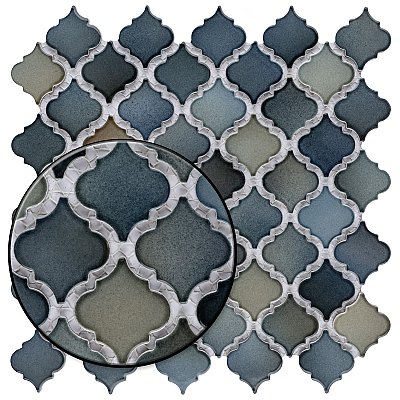 Hudson Tangier Atlantis 12-3/8" x 12-3/8" Porcelain Mosaic Tile -10 Sheets Per Case -11 Sq. Ft.