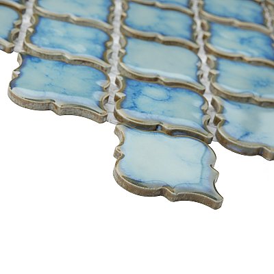 Hudson Tangier Marine 12-3/8" x 12-3/8" Porcelain Mosaic Tile -10 Sheets Per Case -11 Sq. Ft.