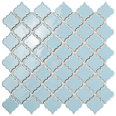 Hudson Tangier Cashmere Blue 12-3/8" x 12-3/8" Porcelain Mosaic Tile -10 Sheets Per Case -11 Sq. Ft.