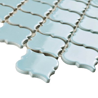 Hudson Tangier Cashmere Blue 12-3/8" x 12-3/8" Porcelain Mosaic Tile -10 Sheets Per Case -11 Sq. Ft.
