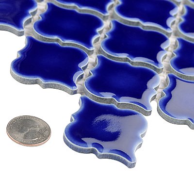 Hudson Tangier Cobalt Blue 12-3/8" x 12-3/8" Porcelain Mosaic Tile -10 Sheets Per Case -11 Sq. Ft.