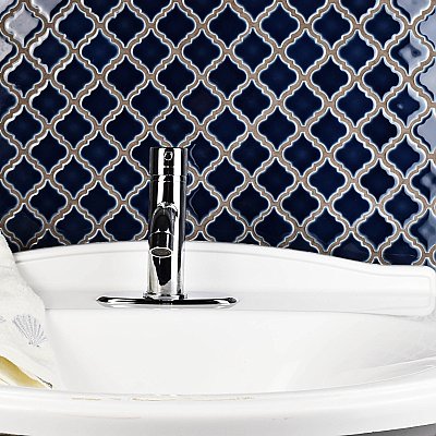 Hudson Tangier Noir 12-3/8" x 12-3/8" Porcelain Mosaic Tile -10 Sheets Per Case -11 Sq. Ft.