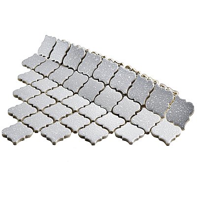 Hudson Tangier Crystalline Grey 12-3/8" x 12-3/8" Porcelain Mosaic Tile -10 Sheets Per Case -11 Sq. Ft.