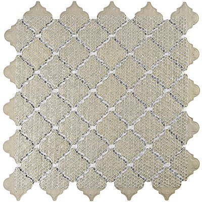 Hudson Tangier Crystalline Grey 12-3/8" x 12-3/8" Porcelain Mosaic Tile -10 Sheets Per Case -11 Sq. Ft.