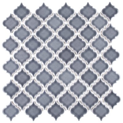 Hudson Tangier Imperial Grey 12-3/8" x 12-3/8" Porcelain Mosaic Tile -10 Sheets Per Case -11 Sq. Ft.