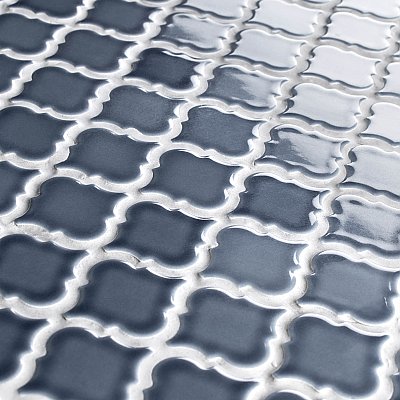 Hudson Tangier Imperial Grey 12-3/8" x 12-3/8" Porcelain Mosaic Tile -10 Sheets Per Case -11 Sq. Ft.