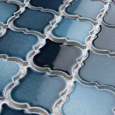 Hudson Tangier Glacier 12-3/8" x 12-3/8" Porcelain Mosaic Tile -10 Sheets Per Case -11 Sq. Ft.