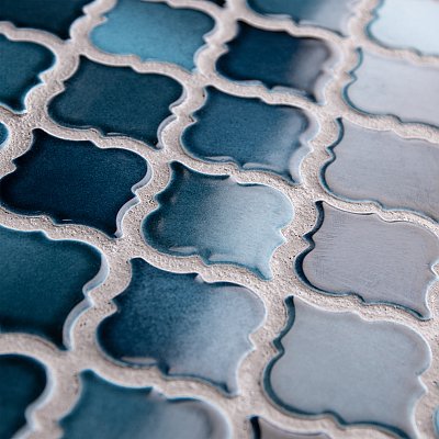 Hudson Tangier Glacier 12-3/8" x 12-3/8" Porcelain Mosaic Tile -10 Sheets Per Case -11 Sq. Ft.