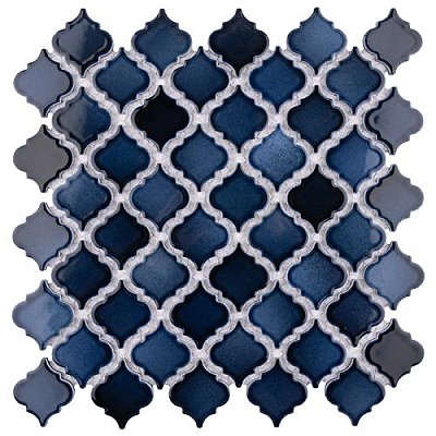 Hudson Tangier Midnight 12-3/8" x 12-3/8" Porcelain Mosaic Tile -10 Sheets Per Case -11 Sq. Ft.