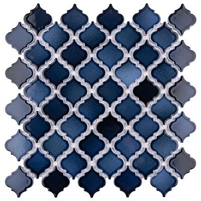 Hudson Tangier Midnight 12-3/8" x 12-3/8" Porcelain Mosaic Tile -10 Sheets Per Case -11 Sq. Ft.