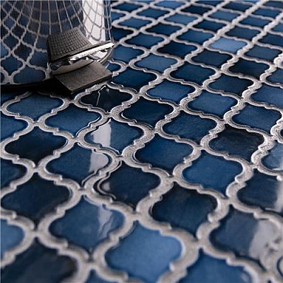 Hudson Tangier Midnight 12-3/8" x 12-3/8" Porcelain Mosaic Tile -10 Sheets Per Case -11 Sq. Ft.