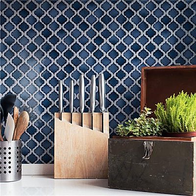 Hudson Tangier Midnight 12-3/8" x 12-3/8" Porcelain Mosaic Tile -10 Sheets Per Case -11 Sq. Ft.