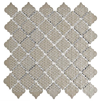Hudson Tangier Blk/Wht MiMosaic Tile 12-3/8" x 12-3/8" Porcelain Mosaic Tile -10 Sheets Per Case -11 Sq. Ft.