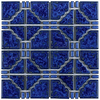Moonbeam Blue Cloud 11-7/8" x 11-7/8" Porcelain Mosaic Tile -10 Tiles Per Case -10.1 Sq. Ft.