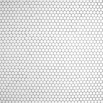 Hudson Penny Round Matte White 11-7/8" x 12-5/8" Porcelain Mosaic Tile -10 Sheets Per Case -10.5 Sq. Ft.