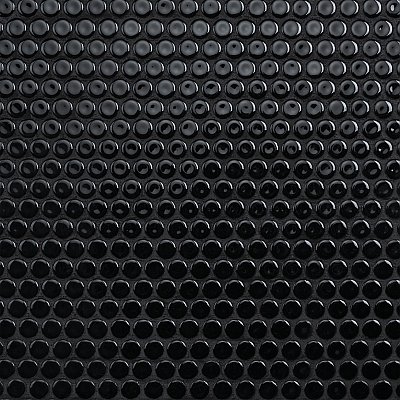 Hudson Penny Round Glossy Black 11-7/8" x 12-5/8" Porcelain Mosaic Tile -10 Sheets Per Case -10.5 Sq. Ft.