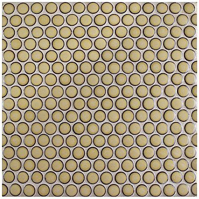 Merola Tile Hudson Penny Round Grey Eye 11-7/8\" X 12-5/8\" Porcelain Floor And Wall Tile - Bed Bath & Beyond - 9812438