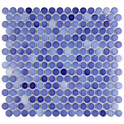 Hudson Penny Round Niagara 11-7/8" x 12-5/8" Porcelain Mosaic Tile -10 Sheets Per Case -10.5 Sq. Ft.