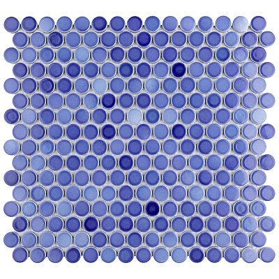 Hudson Penny Round Niagara 11-7/8" x 12-5/8" Porcelain Mosaic Tile -10 Sheets Per Case -10.5 Sq. Ft.
