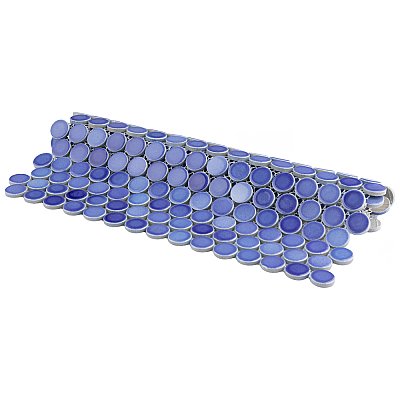 Hudson Penny Round Niagara 11-7/8" x 12-5/8" Porcelain Mosaic Tile -10 Sheets Per Case -10.5 Sq. Ft.