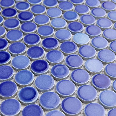 Hudson Penny Round Niagara 11-7/8" x 12-5/8" Porcelain Mosaic Tile -10 Sheets Per Case -10.5 Sq. Ft.