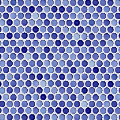 Hudson Penny Round Niagara 11-7/8" x 12-5/8" Porcelain Mosaic Tile -10 Sheets Per Case -10.5 Sq. Ft.