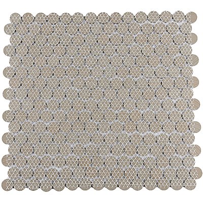 Hudson Penny Round Niagara 11-7/8" x 12-5/8" Porcelain Mosaic Tile -10 Sheets Per Case -10.5 Sq. Ft.